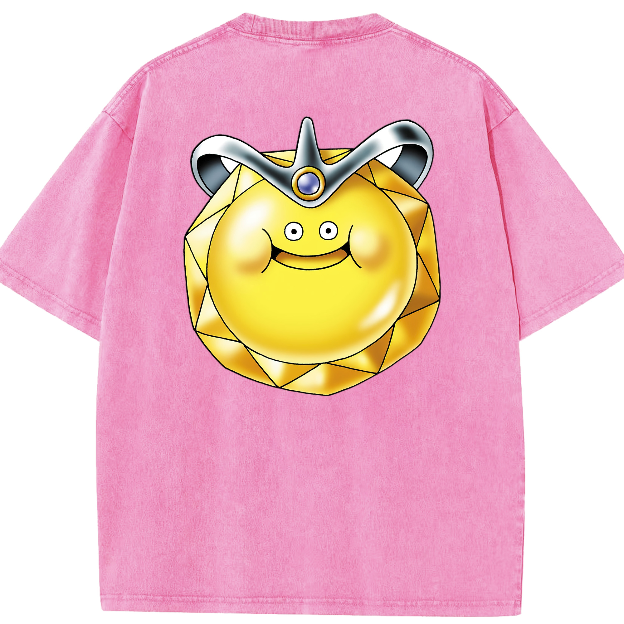 （画像用） ドラゴンクエスト Doragon Kuesuto Dragon Quest 綿100% ヴィンテージ風 半袖Tシャツ（背面プリント）